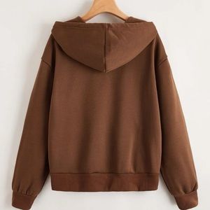Brown Zip Up Hoodie Size Small